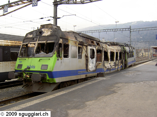 Incendio RBDe 560 730 di BLS